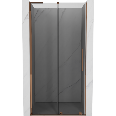 Mexen Velar L uși duș glisante 110 cm, grafit, aur roz - 871-110-003-41-60