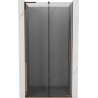 Mexen Velar L uși de duș glisante 120 cm, grafit, aur roz - 871-120-003-41-60
