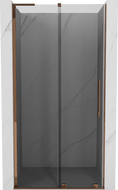Mexen Velar L uși de duș culisante 120 cm, grafit, aur roz - 871-120-003-41-60