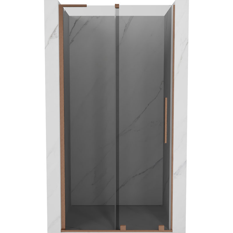Mexen Velar L uși de duș glisante 100 cm, grafit, cupru periat - 871-100-003-41-65