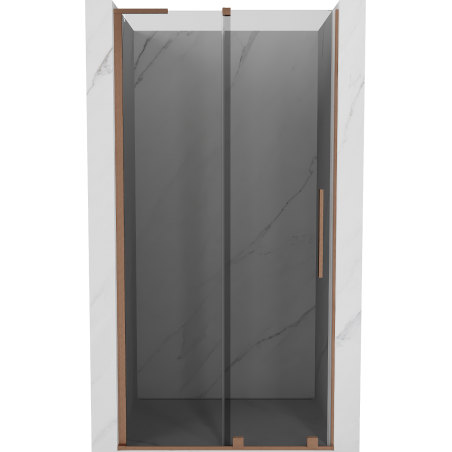 Mexen Velar L uși de duș glisante 110 cm, grafit, cupru periat - 871-110-003-41-65