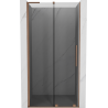 Mexen Velar L toló zuhanyajtó 120 cm, grafit, csiszolt réz - 871-120-003-41-65