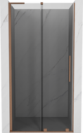 Mexen Velar L uși de duș glisante 120 cm, grafit, cupru periat - 871-120-003-41-65