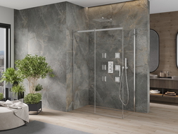 Mexen Omega cabină de duș glisantă 140 x 80 cm, transparentă, crom - 825-140-080-01-00