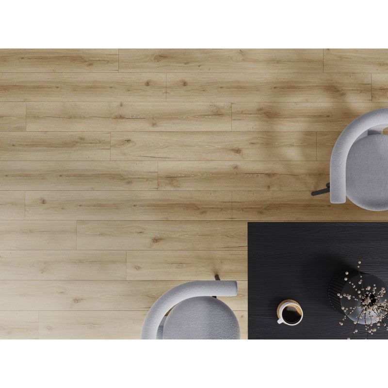 Mexen Sun Valley mintapanel vinyl padlóból 1240 x 182 mm SPC 6,5 mm, IXPE alátét 1,5 mm, 4 V-Fuga, Tölgy - F1006-S