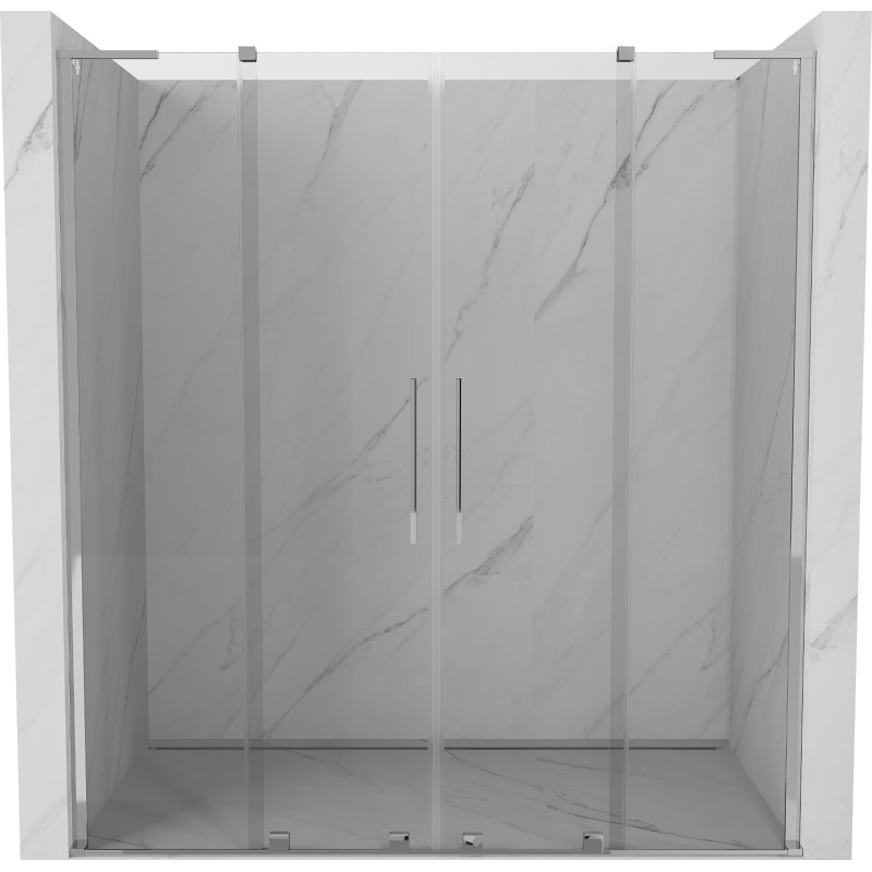 Mexen Velar L Duo uși de duș glisante 170 cm, transparent, crom - 871-170-003-02-01