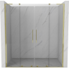 Mexen Velar L Duo uși duș glisante 180 cm, transparent, aurii - 871-180-003-02-50