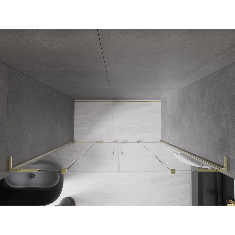 Mexen Velar L Duo uși de duș glisante 170 cm, transparent, auriu - 871-170-003-02-50