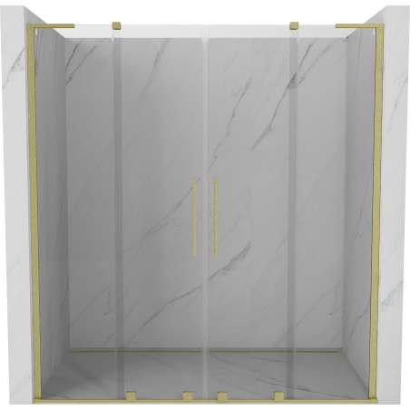 Mexen Velar L Duo uși de duș glisante 180 cm, transparent, auriu periat - 871-180-003-02-55