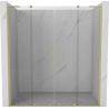 Mexen Velar L Duo uși de duș glisante 180 cm, transparent, auriu periat - 871-180-003-02-55