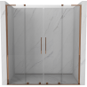Mexen Velar L Duo uși de duș glisante 180 cm, transparent, aur roz - 871-180-003-02-60