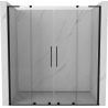 Mexen Velar L Duo uși de duș glisante 180 cm, transparente, negre - 871-180-003-02-70