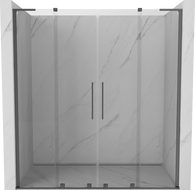 Mexen Velar L Duo uși de duș glisante 170 cm, transparent, metal gun - 871-170-003-02-95