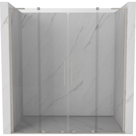 Mexen Velar L Duo ușă duș glisantă 180 cm, transparent, nichel periat - 871-180-003-02-97