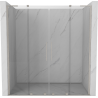 Mexen Velar L Duo ușă duș glisantă 180 cm, transparent, nichel periat - 871-180-003-02-97