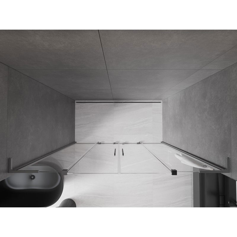 Mexen Velar L Duo toló zuhanyajtó 170 cm, átlátszó, gun metal - 871-170-003-02-95