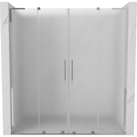 Mexen Velar L Duo tolóajtós zuhanykabin 170 cm, homályos, króm - 871-170-003-32-01
