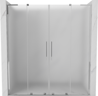 Mexen Velar L Duo uși de duș glisante 180 cm, sablat, crom - 871-180-003-32-01