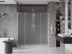 Mexen Velar L Duo uși de duș glisante 170 cm, satinate, crom - 871-170-003-32-01