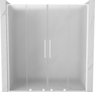 Mexen Velar L Duo uși de duș glisante 170 cm, înghețat, alb - 871-170-003-32-20