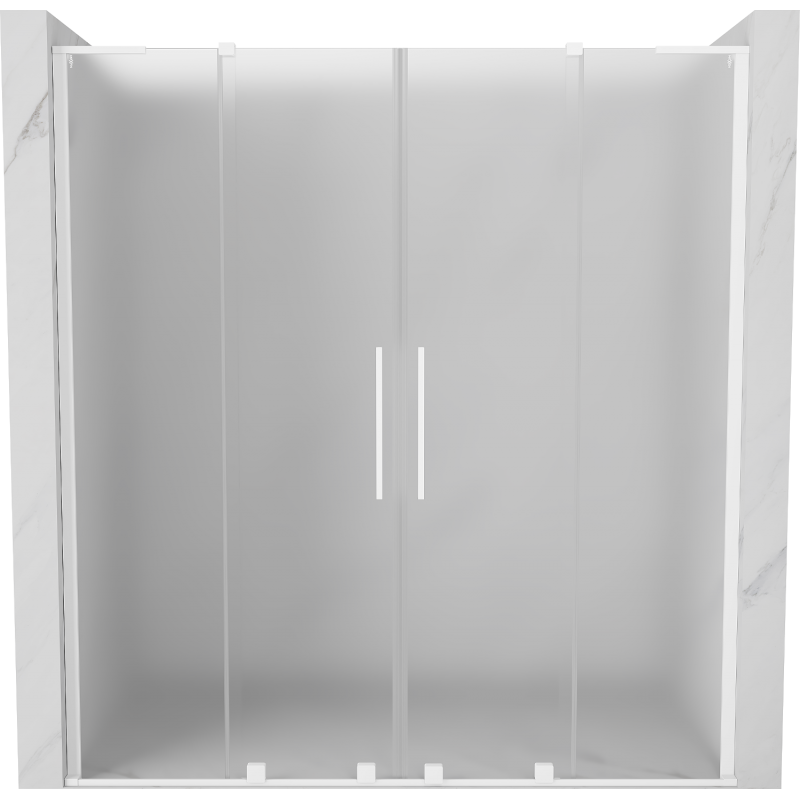 Mexen Velar L Duo uși de duș glisante 180 cm, mat, alb - 871-180-003-32-20