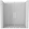 Mexen Velar L Duo uși de duș glisante 180 cm, mat, alb - 871-180-003-32-20