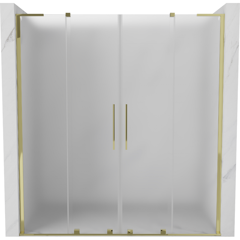 Mexen Velar L Duo uși de duș glisante 180 cm, satin, aurii - 871-180-003-32-50