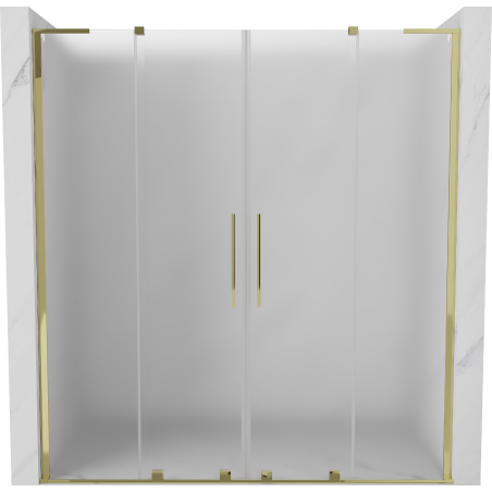 Mexen Velar L Duo uși de duș glisante 180 cm, satin, aurii - 871-180-003-32-50