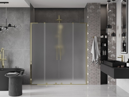 Mexen Velar L Duo uși de duș culisante 170 cm, mat, auriu - 871-170-003-32-50