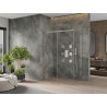 Mexen Omega 160 x 70 cm-es tolóajtós zuhanykabin, átlátszó, króm - 825-160-070-01-00