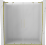Mexen Velar L Duo uși de duș glisante 180 cm, satinat, aurite șlefuite - 871-180-003-32-55