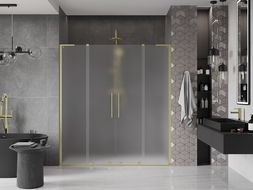 Mexen Velar L Duo uși de duș glisante 180 cm, satinat, aurite șlefuite - 871-180-003-32-55