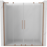 Mexen Velar L Duo tolóajtós zuhanykabin 170 cm, zúzott jég, kefe réz - 871-170-003-32-65