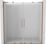 Mexen Velar L Duo uși de duș glisante 170 cm, înghețat, cupru periat - 871-170-003-32-65