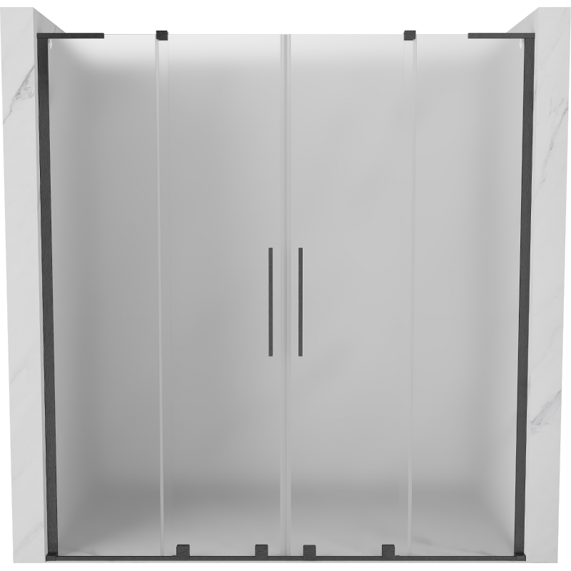 Mexen Velar L Duo uși de duș glisante 170 cm, mat, gri armat periat - 871-170-003-32-66
