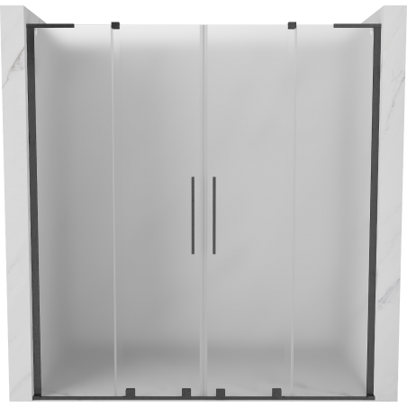 Mexen Velar L Duo uși de duș glisante 170 cm, mat, gri armat periat - 871-170-003-32-66