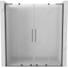Mexen Velar L Duo uși de duș glisante 170 cm, mat, gri armat periat - 871-170-003-32-66
