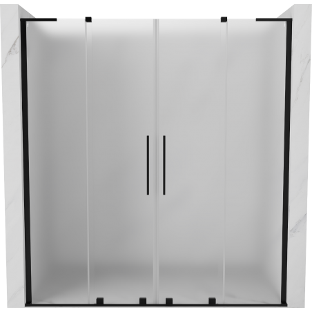 Mexen Velar L Duo uși de duș glisante 180 cm, sablat, negru - 871-180-003-32-70