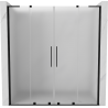 Mexen Velar L Duo uși de duș glisante 180 cm, sablat, negru - 871-180-003-32-70