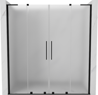 Mexen Velar L Duo uși de duș glisante 180 cm, sablat, negru - 871-180-003-32-70