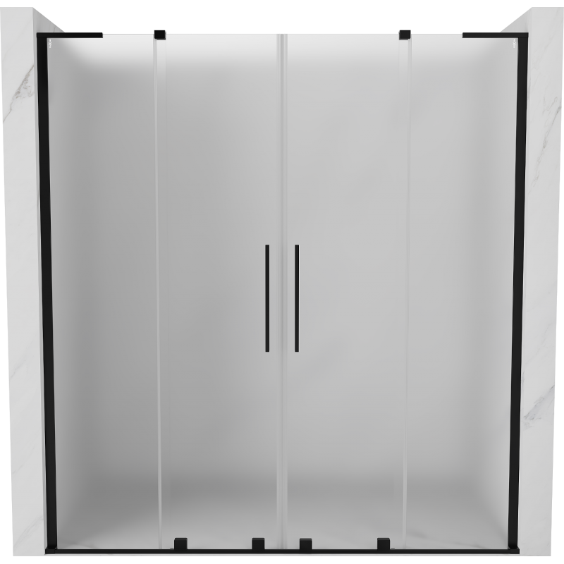 Mexen Velar L Duo uși de duș glisante 200 cm, mat, negru - 871-200-003-32-70