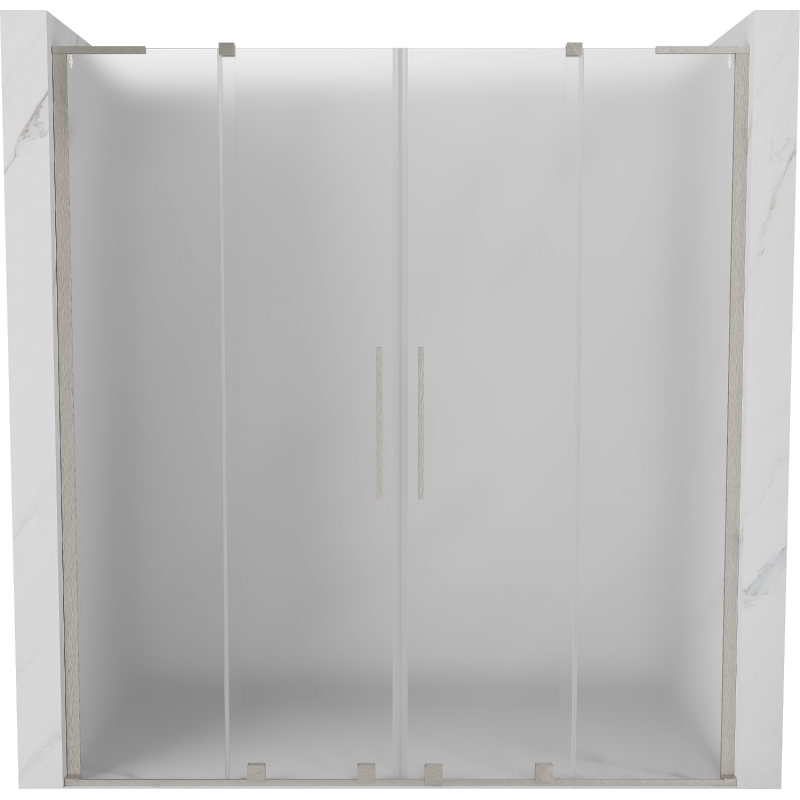 Mexen Velar L Duo uși de duș glisante 180 cm, saten, nichel periat - 871-180-003-32-97
