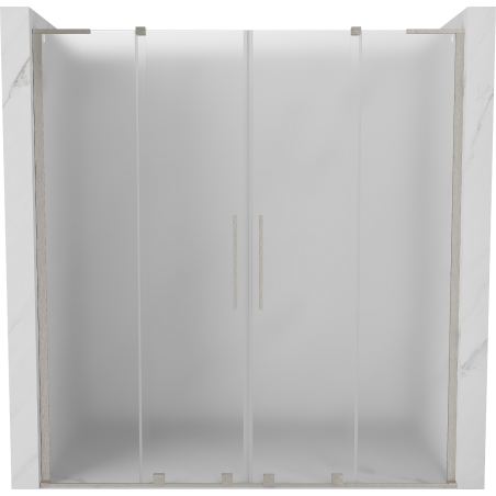Mexen Velar L Duo uși de duș glisante 180 cm, saten, nichel periat - 871-180-003-32-97