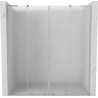 Mexen Velar L Duo tolóajtórendszer zuhany 170 cm, zúzmara, kefélt nikkel - 871-170-003-32-97
