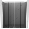 Mexen Velar L Duo tolóajtós zuhanykabin 200 cm, grafit, fehér - 871-200-003-42-20