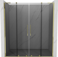 Mexen Velar L Duo tolózuhany ajtó 200 cm, grafit, arany - 871-200-003-42-50