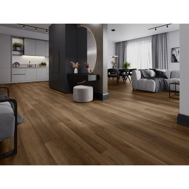 Mexen Queen Creek probă panel vinil 1240 x 182 mm SPC 6,5 mm, suport IXPE 1,5 mm, 4 V-Fuga, Stejar - F1013-S