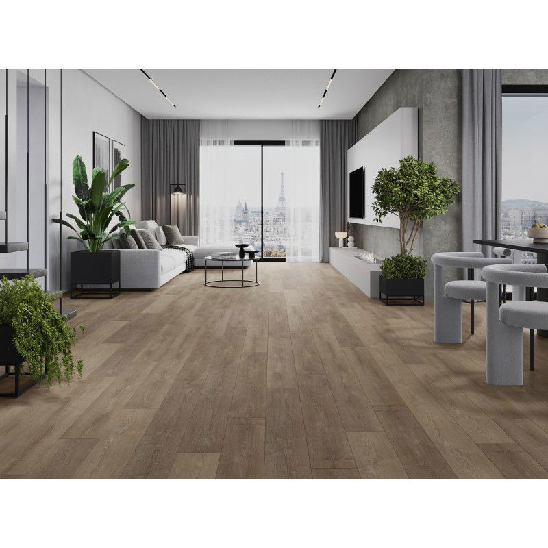 Mexen Windsor minta vinyl padlólap 1240 x 182 mm SPC 6,5 mm, IXPE alátét 1,5 mm, 4 V-fuga, Tölgy - F1016-S