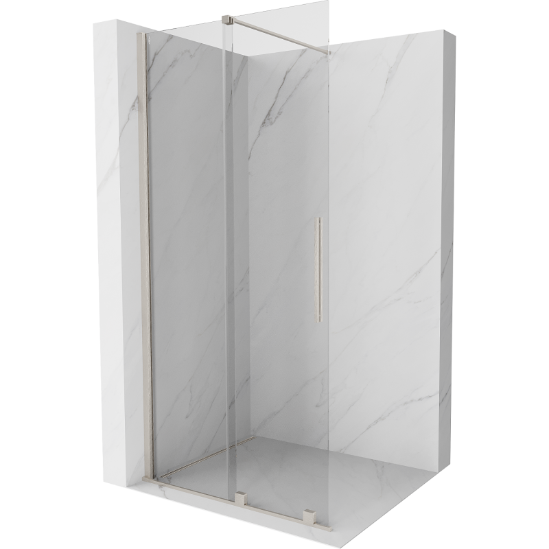 Perete de duș glisant Walk-in Mexen Velar 110 x 200 cm, transparent 8 mm, nichel periat - 871-110-000-03-97