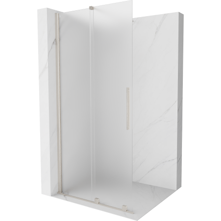 Mexen Velar Walk-in zuhanyfal eltolható 75 x 200 cm, deres 8 mm, kefélt nikkel - 871-075-000-33-97